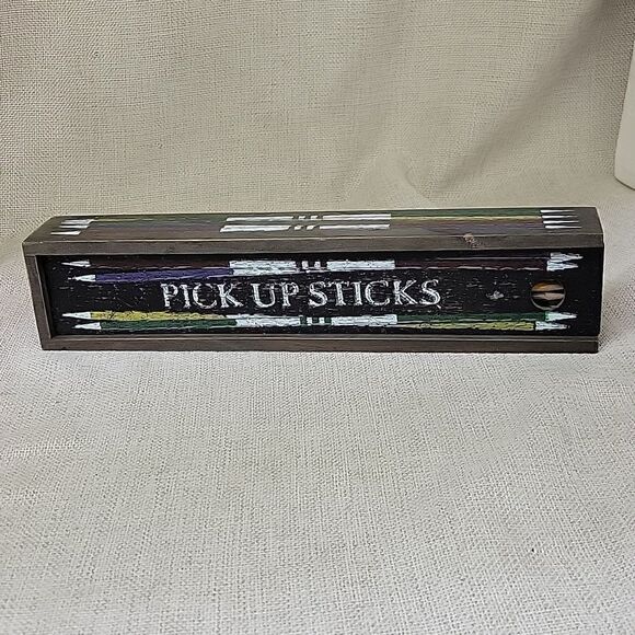 Mini Wooden board games.Parchisi, backgammon, checkers, pick up sticks, Wahoo - Picture 2 of 13